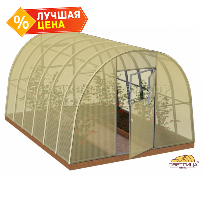 Теплица с пленкой Светлица Усиленная Арочная 3х4 h=2.1 м профиль 25х25 мм