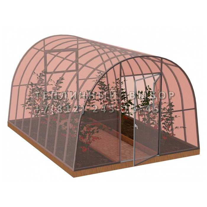 Теплица из поликарбоната-фито Арочная 3х8 h=2.1 м профиль 30х30 мм